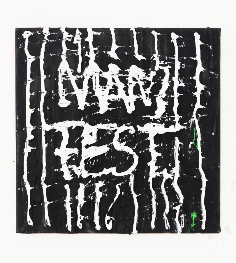 Mani Fest 
Acryl, Silicon auf Leinwand
40 x40cm 
2025