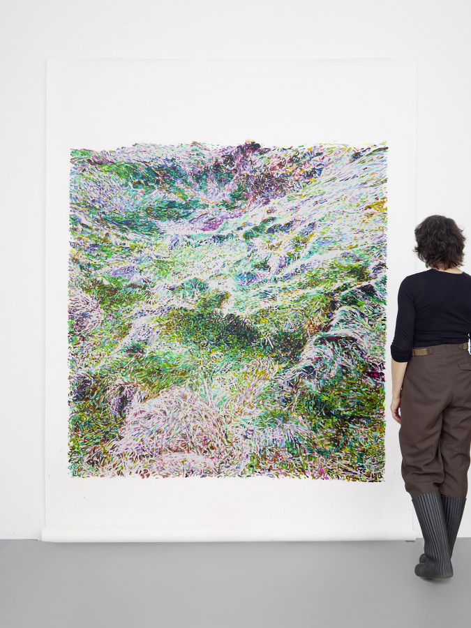 Rasenstück 1 
Acryl/Papier
Motiv: 190 x 170cm
2025