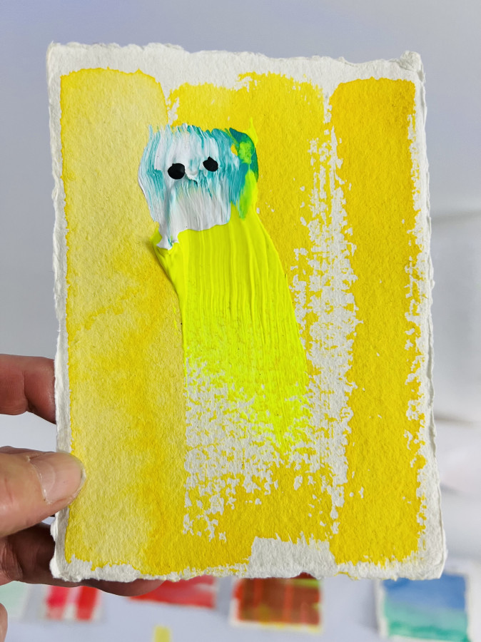 Tiefsee Serie
Aquarell,Acryl auf Bütten 
DinA 6
2025