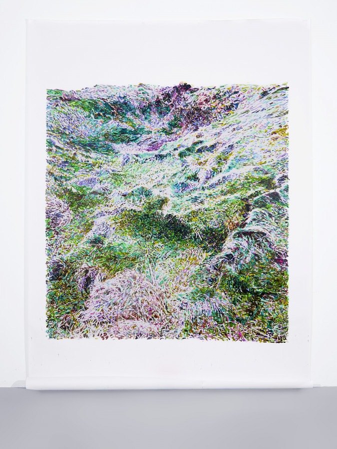 Sounding Soil translated
Acryl/Papier
Motiv: 190 x 170cm
Papier: 240 x 195cm
2025